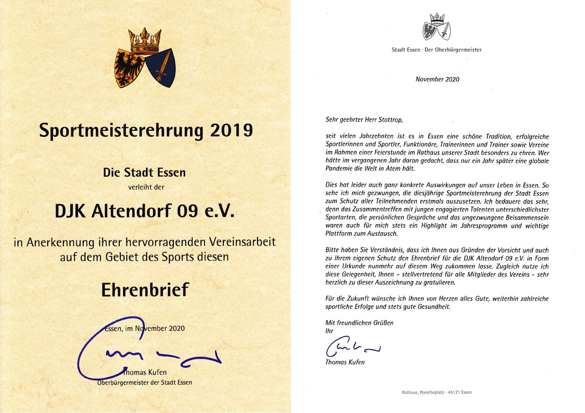 Start sportmeisterehrung 2019 für a09